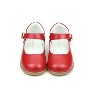 L'Amour Chloe Classic Scalloped Leather Mary Jane sz 8